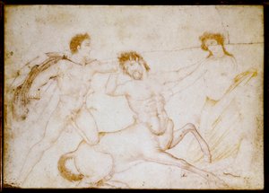 Teseo e il centauro (disegno su marmo)