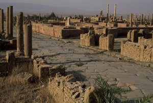 Veduta di una strada, Alto Periodo Imperiale (27 a.C.-395 d.C.) da Roman Imperial Period