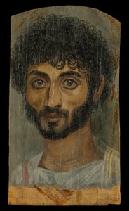 Ritratto di un uomo magro e barbuto, 160-180 d.C. da Roman Period Egyptian