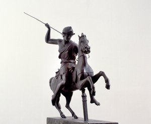 Amazzone a cavallo (scultura in bronzo dopo un originale greco del III secolo a.C.) da Roman Roman