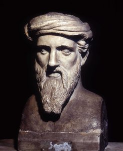Busto di Pitagora (VI secolo a.C.), filosofo e matematico greco, Musei Capitolini, Roma da Roman Roman
