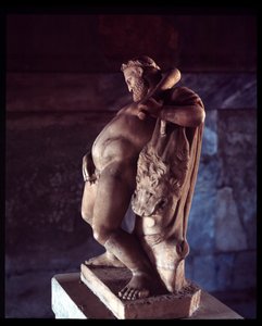 Ercole ubriaco. Scultura della Casa dei Cervi, V secolo a.C.-I secolo d.C. da Roman Roman