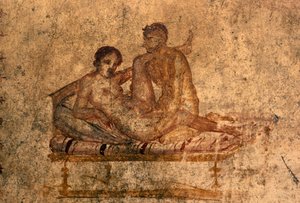 Affresco erotico dalla Casa dei Vettii, Pompei (Lista del Patrimonio Mondiale UNESCO)