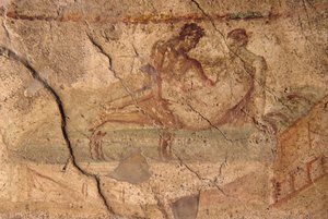 Affresco erotico dal Lupanare, Pompei (Lista del Patrimonio Mondiale UNESCO)