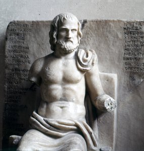 Euripide, poeta tragico greco. (Marmo imperiale romano) Museo del Louvre, Parigi da Roman Roman