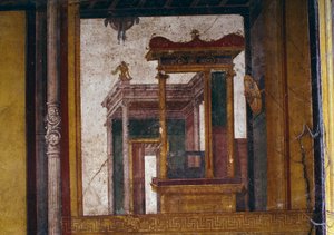 Architetture fantastiche, affresco dall