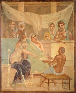 Affresco raffigurante Admeto e Alcesti, da Pompei