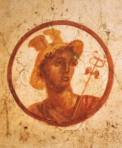 Affresco raffigurante ritratto di uomo su sfondo bianco, Casa della Caccia Antica, Pompei, Campania, Civiltà Romana da Roman Roman