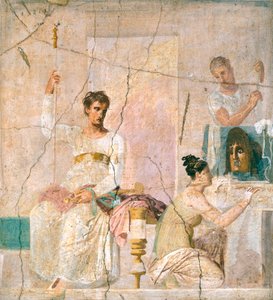 Affresco raffigurante scena teatrale, dalla Basilica di Ercolano (Lista del Patrimonio Mondiale dell