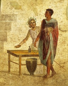 Affresco raffigurante Giasone e Pelia da Pompei da Roman Roman