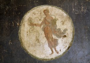 Affresco con medaglione, ala destra nella Casa dei Vettii, Pompei (Lista del Patrimonio Mondiale UNESCO) da Roman Roman
