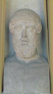 Busto ermetico di Anacreonte (marmo) da Roman Roman