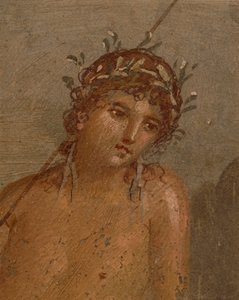 Italia, Regione Campania, Provincia di Napoli, Pompei, Casa di Marco Lucrezio Frontone, Affresco raffigurante Narciso presso lo stagno da Roman Roman