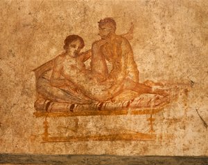 Italia, Regione Campania, Provincia di Napoli, Pompei, Casa dei Vettii, affresco erotico da Roman Roman