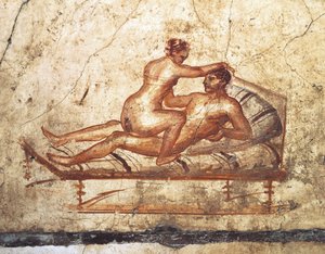 Italia, Regione Campania, Provincia di Napoli, Pompei, Casa dei Vettii, Affresco erotico da Roman Roman