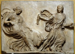 Basso rilievo del parapetto del tempio di Nike Atena da Roman Roman