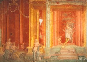 Murale raffigurante Ifigenia in Tauride, Casa di Pinario Ceriale, Pompei, Campania, Italia