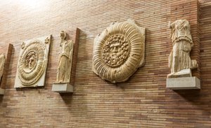 Targhe sul muro nella sala principale