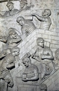 Arte romana: costruzione di un forte nell