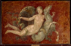 Arte romana: una donna che cavalca un cavalluccio marino da Roman Roman