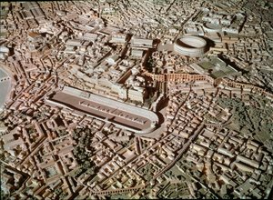 Arte romana: modello che raffigura la città di Roma nell