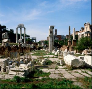 Arte romana: vista del Foro Romano da Roman Roman
