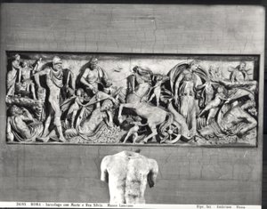 Sarcofago che raffigura Marte e Rea Silvia