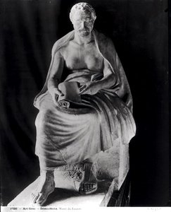 Filosofo seduto, la testa si pensa sia di Demostene (384-322 a.C.) (aggiunta successivamente) da villa Montalto-Negroni da Roman Roman