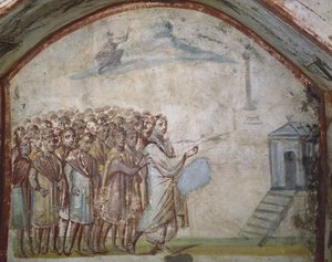 La resurrezione di Lazzaro, Catacombe di Via Latina, Roma