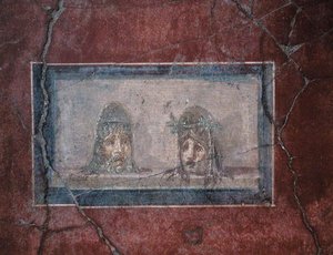 Due maschere teatrali, I secolo a.C.-d.C. 79 da Roman Roman