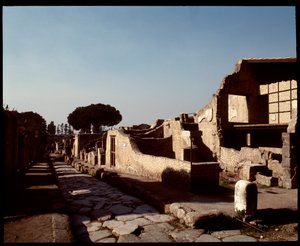 Veduta del Decumanus Maximus, V secolo a.C.-I secolo d.C. da Roman Roman
