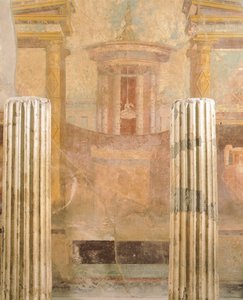 Pittura murale in Secondo Stile Pompeiano, dalla Casa del Labirinto, Pompei, Campania, Civiltà Romana da Roman Roman