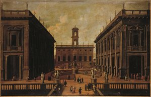 Vista della Piazza del Campidoglio, Roma da Roman School
