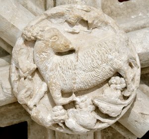 Un agnello (dettaglio) da Romanesque