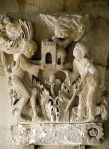 Cappella della Cattedrale Saint Lazarus di Autun. Arte romanica del XIII secolo. Autun, Saona e Loira, Borgogna, Francia.