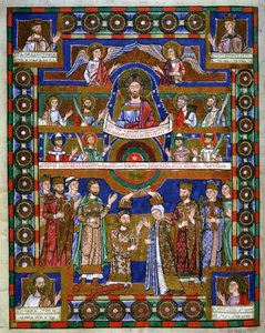 Incoronazione di Enrico il Leone e il suo matrimonio con Matilde, dal Vangelo di Enrico il Leone da Romanesque
