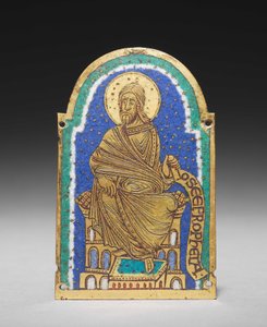 Placca: Profeta seduto da un reliquiario: Osea, c.1170-1180