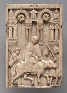 Placca: Il viaggio a Betlemme, c.1100-1120 da Romanesque