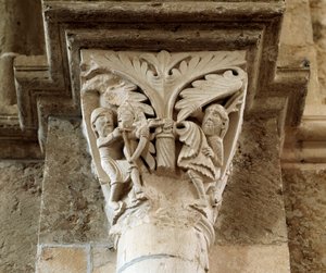 La morte di Caino (capitello scolpito)