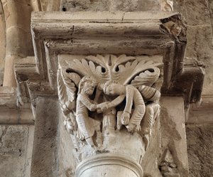La morte di Caino (capitello scolpito)