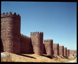 Vista delle mura di Avila, Spagna da Romanesque