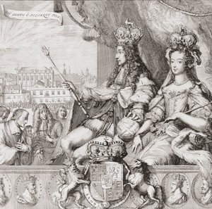 Incoronazione del re inglese Guglielmo III e della regina Maria II l