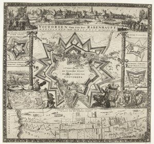 Vittorie di Rabenhaupt a Groningen negli anni 1672-1673 da Romeyn de Hooghe (attributed to)