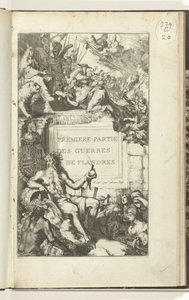 Frontespizio per la prima parte di Guerres de Flandres da Romeyn de Hooghe (attributed to)