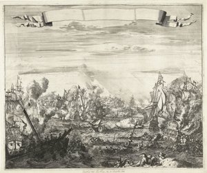 Battaglia navale a Malaga, 1704 da Romeyn de Hooghe (attributed to)