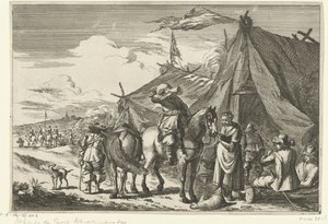 Cavalieri che riposano presso le tende da Romeyn de Hooghe (rejected attribution)