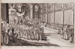 Una scena alla corte reale dello Zar Alessio Michajlovič, 1677 da Romeyn de Hooghe