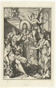 Frontespizio allegorico con ritratto di Guglielmo III da Romeyn de Hooghe