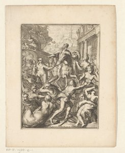 Rappresentazione allegorica di Guglielmo III a cavallo