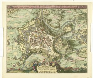 Bombardamento di Lussemburgo da parte del maresciallo de Créquy, 1684 da Romeyn de Hooghe